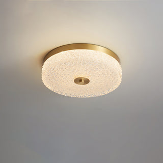 Solara Lumière de Plafond en Verre Givré Texturé Minimaliste