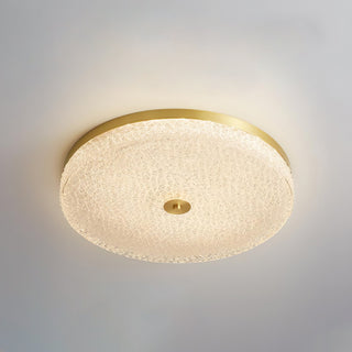 Solara Lumière de Plafond en Verre Givré Texturé Minimaliste