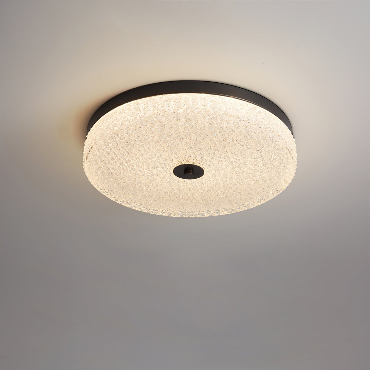 Salelise Lumière de Plafond en Verre Givré Texturé Minimaliste