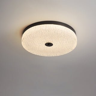 Solara Lumière de Plafond en Verre Givré Texturé Minimaliste