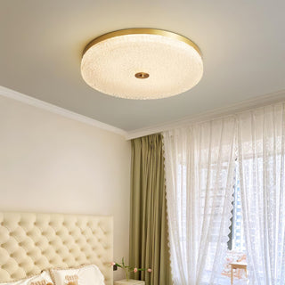 Solara Lumière de Plafond en Verre Givré Texturé Minimaliste