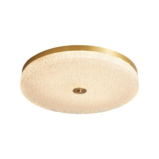 Solara Lumière de Plafond en Verre Givré Texturé Minimaliste