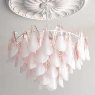 Fuchsia Lustre Pétales En Verre Vert Rosé-Luire