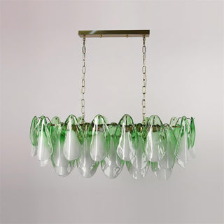 Fuchsia Lustre Pétales En Verre Vert Rosé-Luire