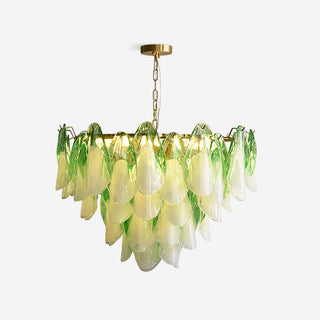 Fuchsia Lustre Pétales En Verre Vert Rosé-Luire