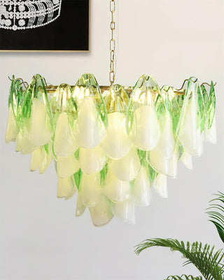 Fuchsia Lustre Pétales En Verre Vert Rosé-Luire