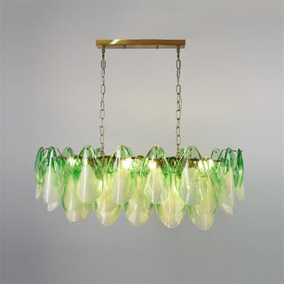 Fuchsia Lustre Pétales En Verre Vert Rosé-Luire