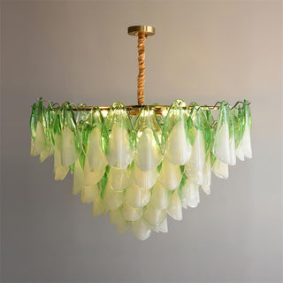 Fuchsia Lustre Pétales En Verre Vert Rosé-Luire