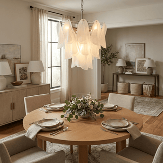 Fuchsia Chandelier-Neutral Decor