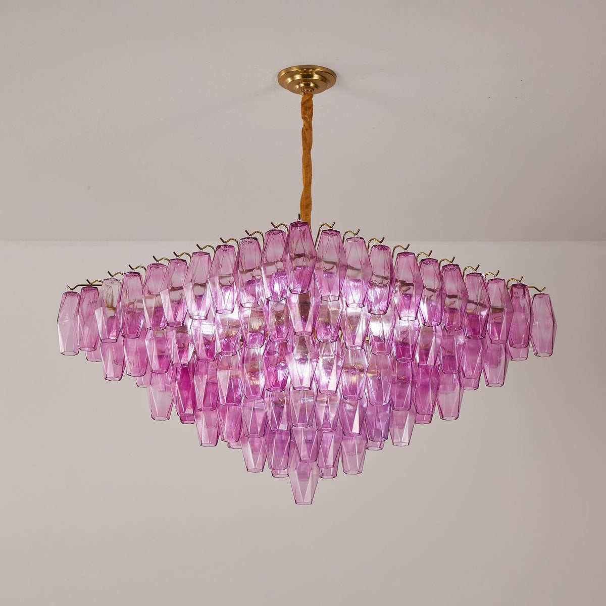 Dareon Lustre Fuchsia Prisme Inversé Pyramide