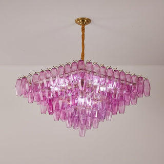Aurora Lustre Fuchsia Prisme Inversé Pyramide