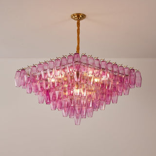 Aurora Lustre Fuchsia Prisme Inversé Pyramide