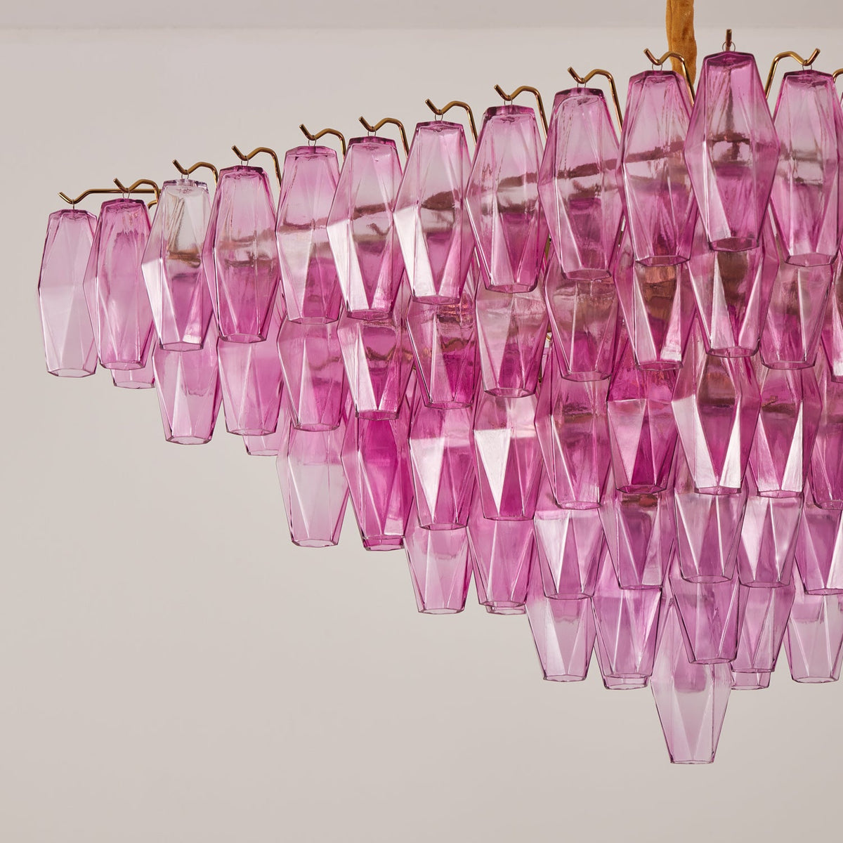 Dareon Lustre Fuchsia Prisme Inversé Pyramide