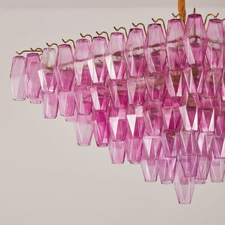 Aurora Lustre Fuchsia Prisme Inversé Pyramide