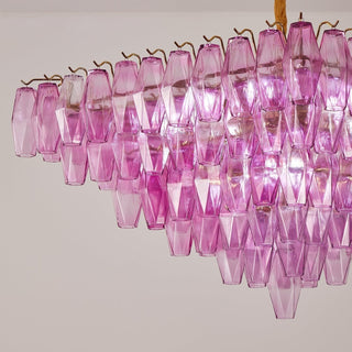 Aurora Lustre Fuchsia Prisme Inversé Pyramide