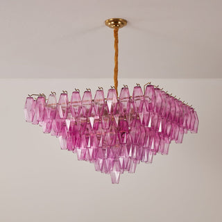 Aurora Lustre Fuchsia Prisme Inversé Pyramide