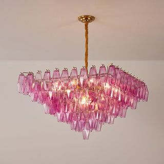 Aurora Lustre Fuchsia Prisme Inversé Pyramide
