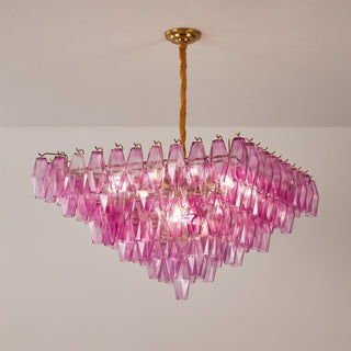 Aurora Lustre Fuchsia Prisme Inversé Pyramide