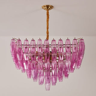 Aurora Lustre Fuchsia Prisme Inversé Pyramide