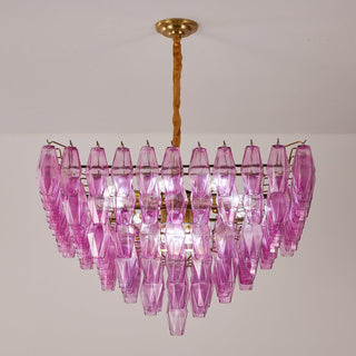 Aurora Lustre Fuchsia Prisme Inversé Pyramide
