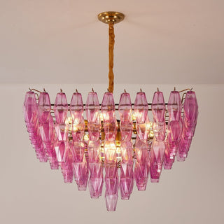 Aurora Lustre Fuchsia Prisme Inversé Pyramide