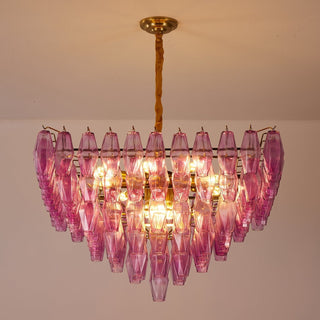 Aurora Lustre Fuchsia Prisme Inversé Pyramide