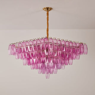 Aurora Lustre Fuchsia Prisme Inversé Pyramide