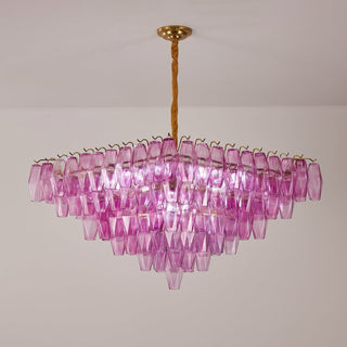 Aurora Lustre Fuchsia Prisme Inversé Pyramide