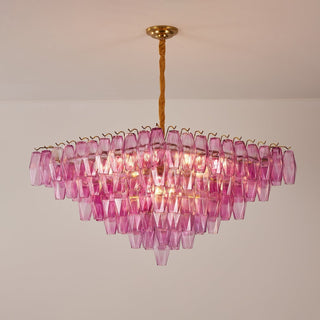 Aurora Lustre Fuchsia Prisme Inversé Pyramide