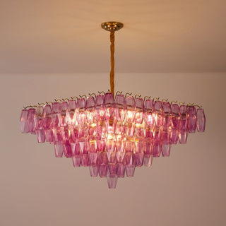 Aurora Lustre Fuchsia Prisme Inversé Pyramide