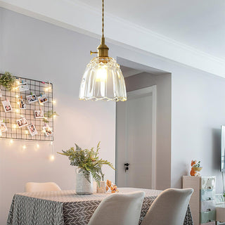 Nerithce Suspension Luxueuse en Laiton et Verre