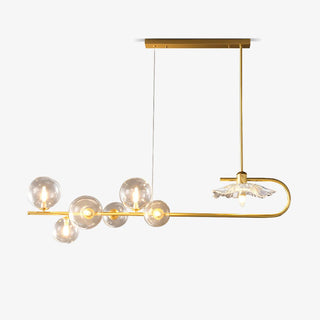 Lustra Suspension en Verre Doré Laiton