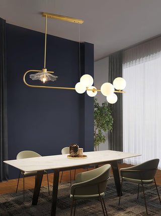 Lustra Suspension en Verre Doré Laiton