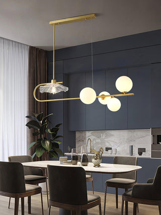 Lustra Suspension en Verre Doré Laiton