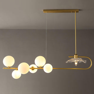 Lustra Suspension en Verre Doré Laiton