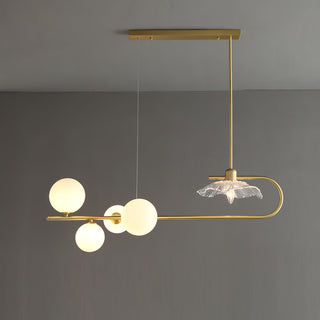 Lustra Suspension en Verre Doré Laiton