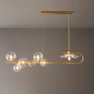Lustra Suspension en Verre Doré Laiton