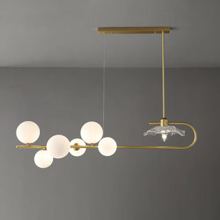 Lustra Suspension en Verre Doré Laiton