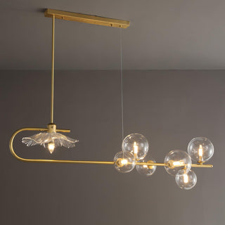 Lustra Suspension en Verre Doré Laiton