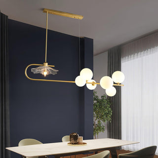 Lustra Suspension en Verre Doré Laiton