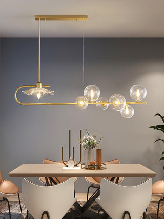 Lustra Suspension en Verre Doré Laiton