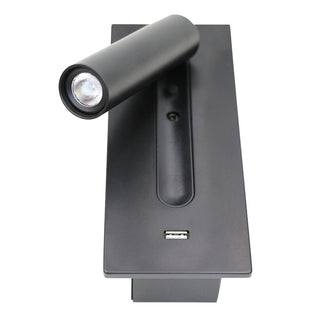 Aare Moderne Minimaliste Chevet Noir Luminaire Mural-Luire