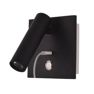 Aare Moderne Minimaliste Chevet Noir Luminaire Mural-Luire