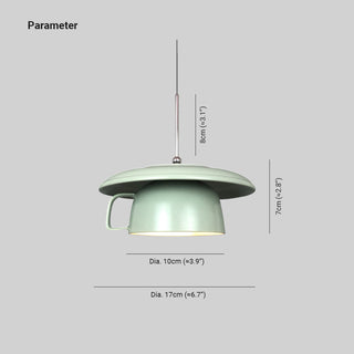 Valentina Rustique Tasse Céramique LED Suspension Salon