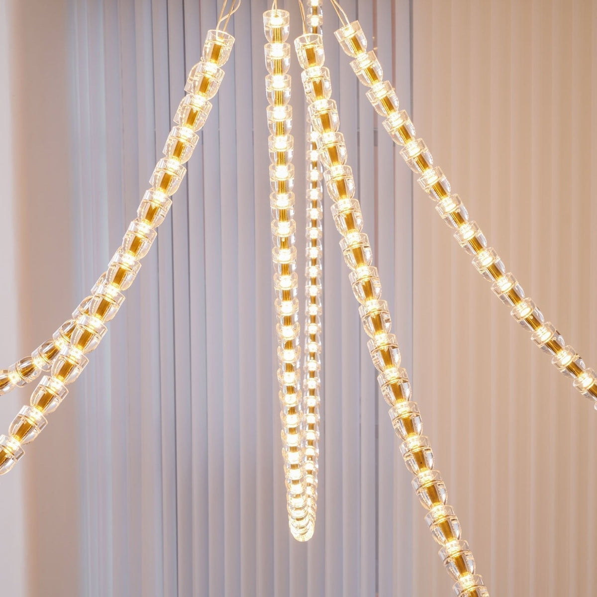 Celio Lustre Cristal Doré LED 3-Lignes