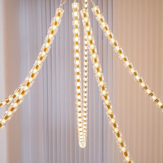 Lustra Lustre Cristal Doré LED 3-Lignes
