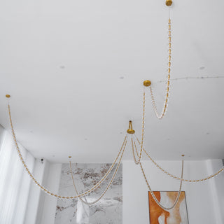 Lustra Lustre Cristal Doré LED 3-Lignes
