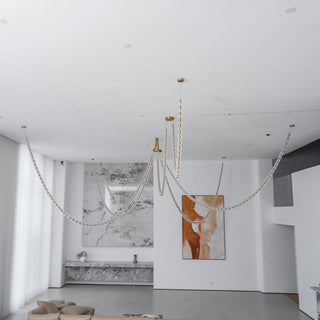 Lustra Lustre Cristal Doré LED 3-Lignes