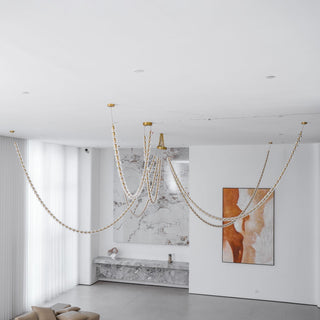 Lustra Lustre Cristal Doré LED 3-Lignes