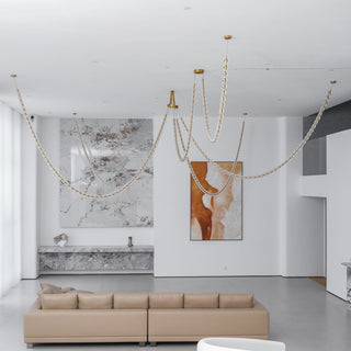Lustra Lustre Cristal Doré LED 3-Lignes